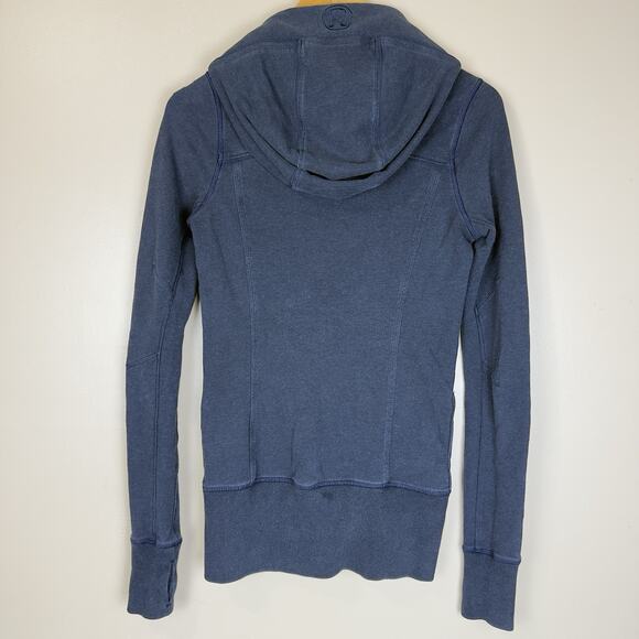 Lululemon Scuba Full Zip Hoodie Navy Blue Size 2 – Athletic & Versatile - Picture 4 of 9